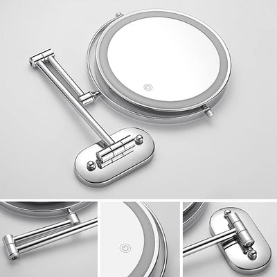 8 Inch Chrome Makeup Mirror with Dual Magnification - Smarsty