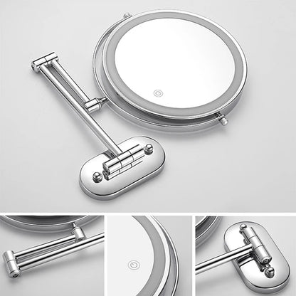 8 Inch Chrome Makeup Mirror with Dual Magnification - Smarsty
