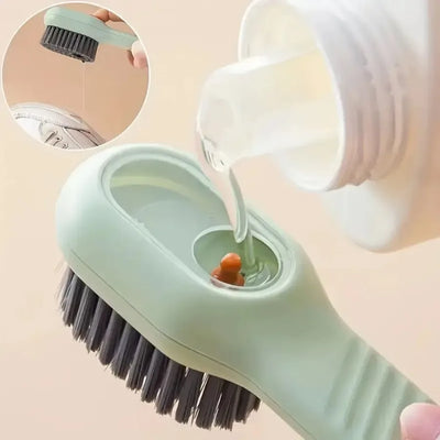 1 Piece Green Soft Bristled Shoe Brush with Ergonomic Handle, Suitable for Laundry, Footwear, and Home Cleaning - Smarsty