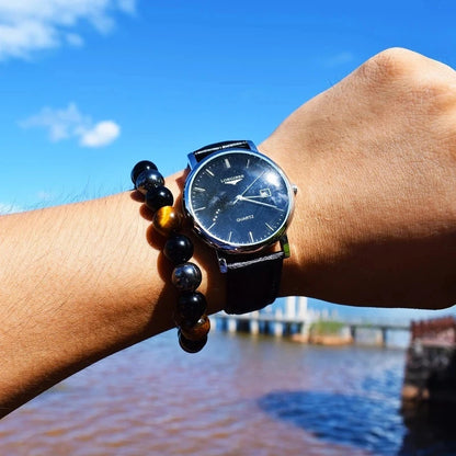 Natural Black Obsidian Tiger Eye Bead Bracelet for Health - Smarsty