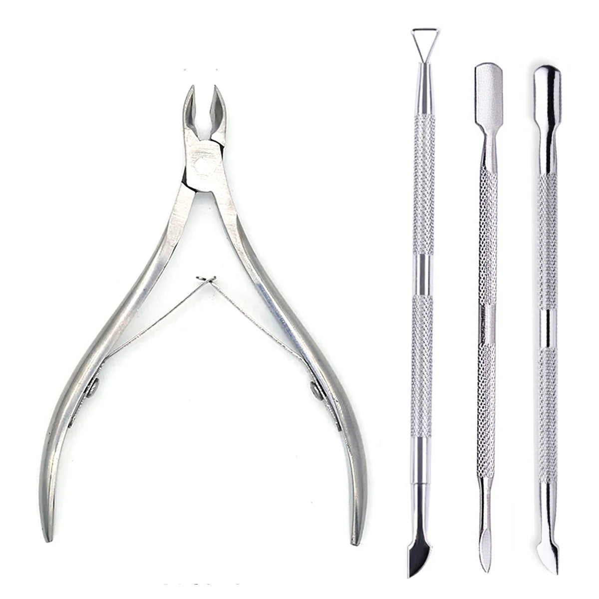 Professional Stainless Steel Nail Care Kit with Cuticle Scissors - Smarsty