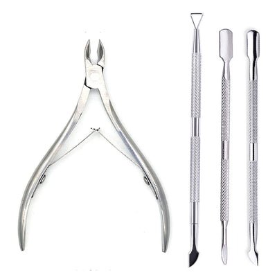 Professional Stainless Steel Nail Care Kit with Cuticle Scissors - Smarsty