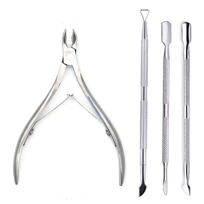 Professional Stainless Steel Nail Care Kit with Cuticle Scissors - Smarsty