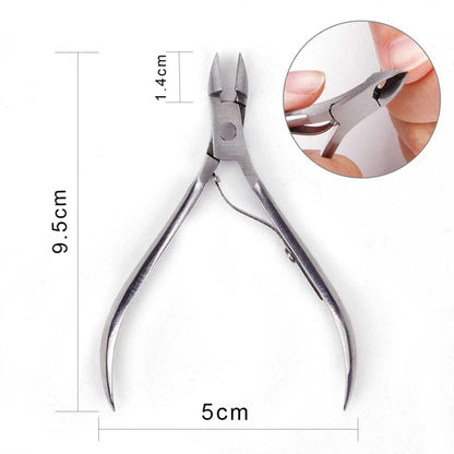 Professional Stainless Steel Nail Care Kit with Cuticle Scissors - Smarsty