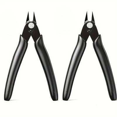 1/2 Piece Carbon Steel Wire Cutter, Black, Non Foldable, Suitable for Craft Wire Cutters, A Must-have Item for Families