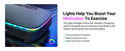 MERACH Vibration Plate Exercise Machine with Light Whole Body Workout Power Vibrate Platform Vibration Plate Lymphatic Drainage - Smarsty