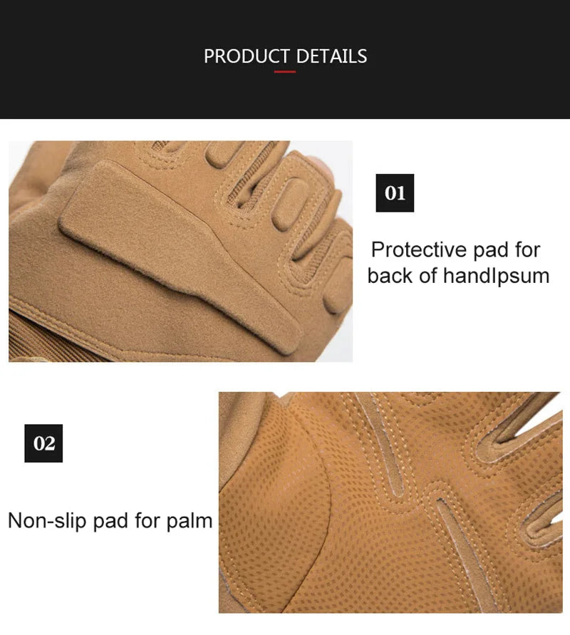 Tactical Full Finger Gloves for Hunting and Riding - Smarsty