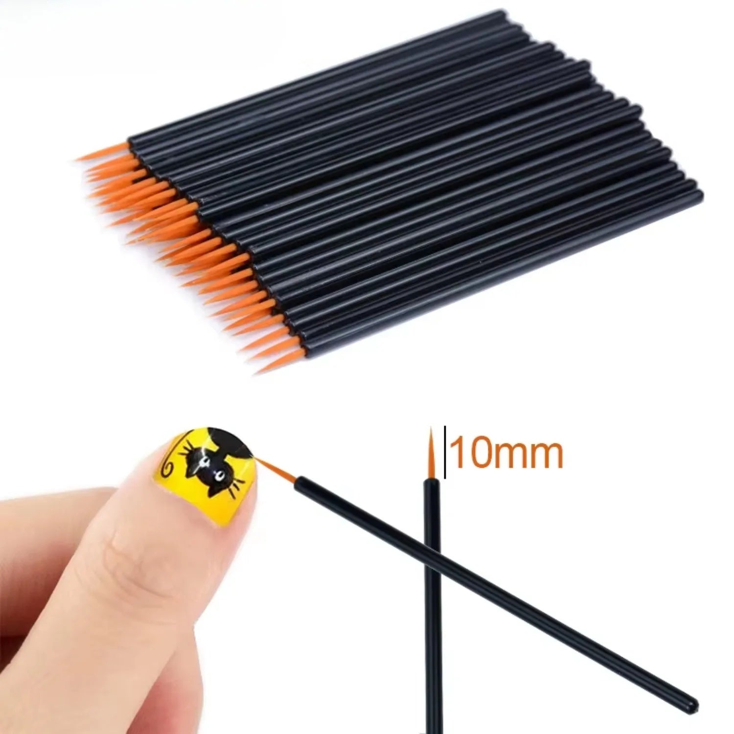 50 Piece Reusable Gel Liner Nail Art Brushes - Smarsty