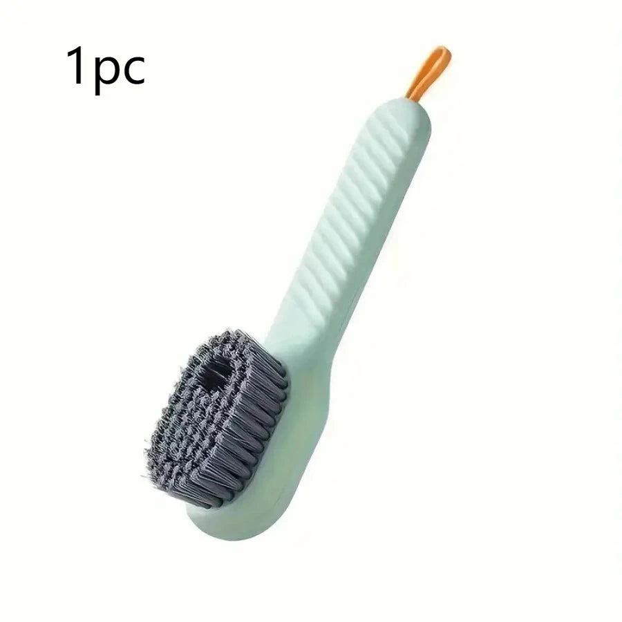 1 Piece Green Soft Bristled Shoe Brush with Ergonomic Handle, Suitable for Laundry, Footwear, and Home Cleaning - Smarsty