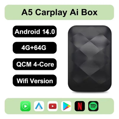 3IN1 Android14 Wireless Carplay Android Auto 2025 NewAdapter Upgrade Plug&Play For Youtube Netflix Dongle Wireless Car AI TV BOX - Smarsty