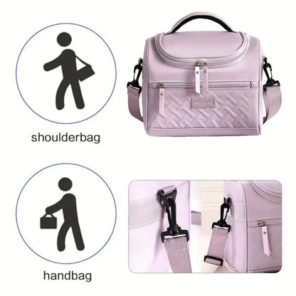 Insulated Lunch Bag With Padded Shoulder Strap For Work - Smarsty