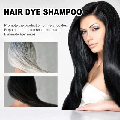 EELHOE Brown Hair Dyeing Shampoo Lasting Coloring Deeply Nourishing Reduce Breakage Promote Scalp Health Hair Dyeing Shampoo - Smarsty