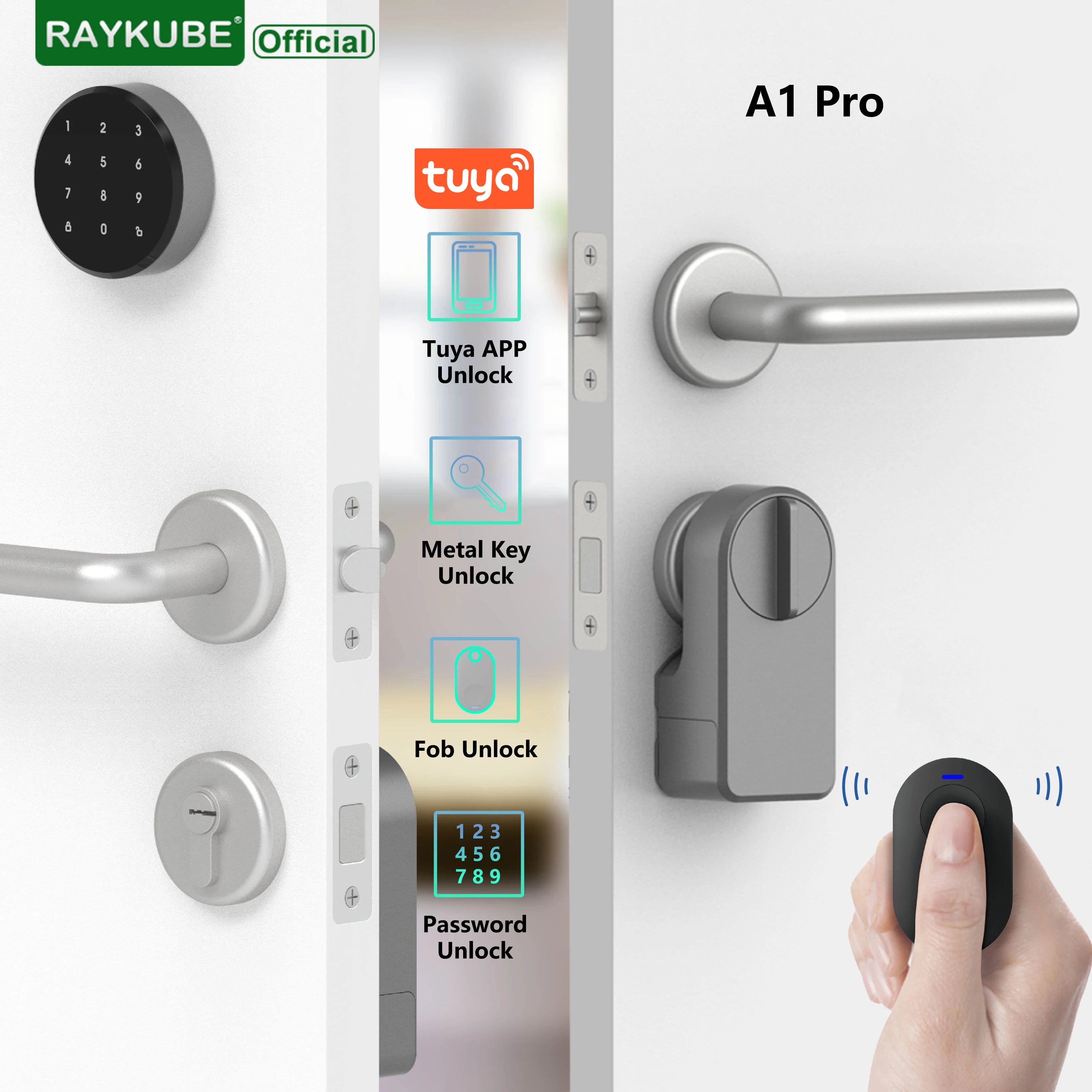 A1 Pro Bluetooth Smart Door Lock With Easy Installation - Smarsty