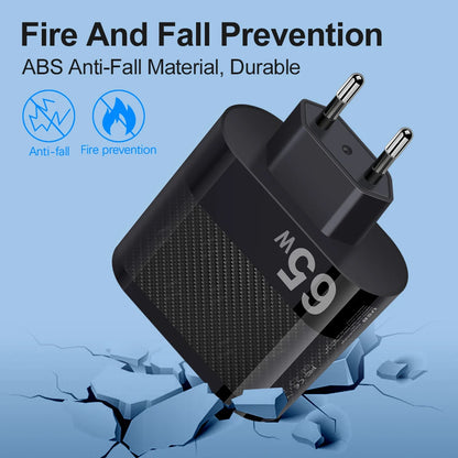 65W USB Charger Includes Six Ports Ultra Fast Type C - Smarsty