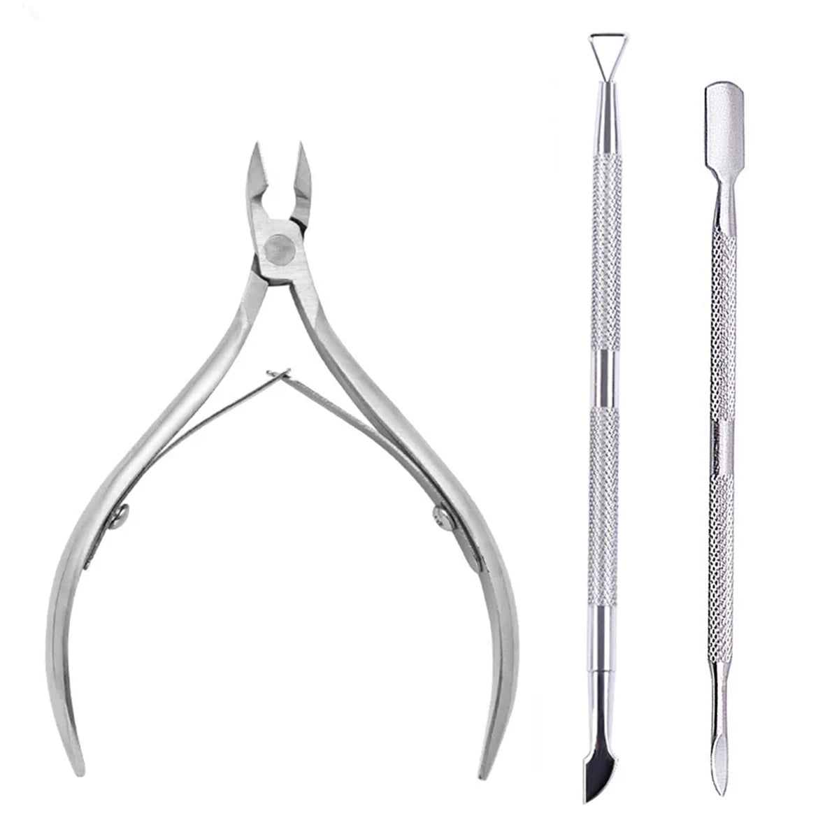 Professional Stainless Steel Nail Care Kit with Cuticle Scissors - Smarsty