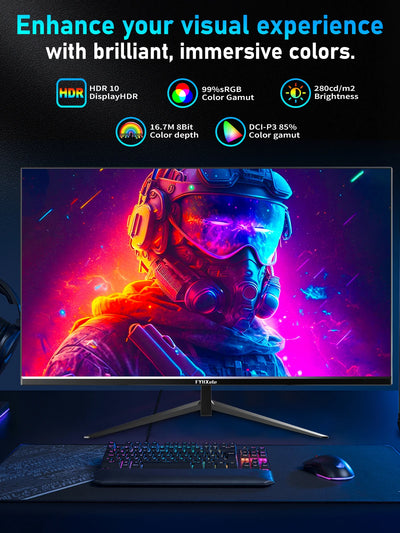 FYHXele 24Inch 180Hz Gaming Monitor 1K FHD Computer Display 1ms Response Time Eye Care Screen LCD Support HDR G-Sync VESA - Smarsty