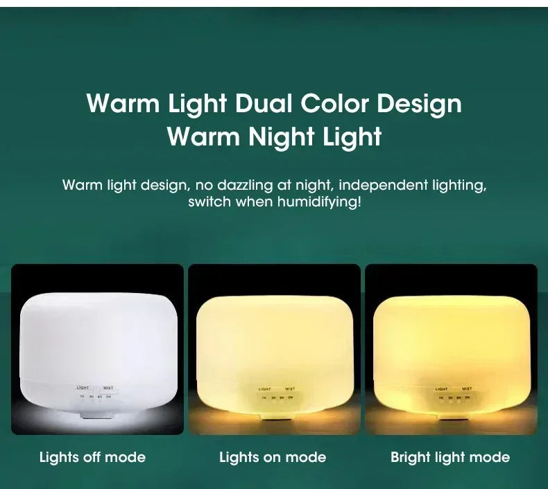 500ml Essential Oil Diffuser with Cool Mist Function - Smarsty