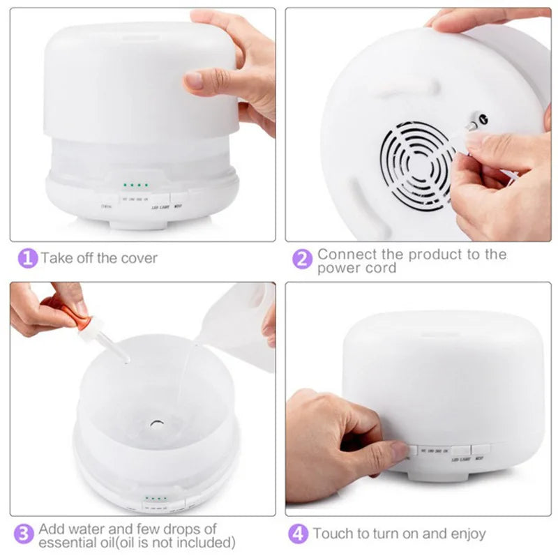500ml Essential Oil Diffuser with Cool Mist Function - Smarsty