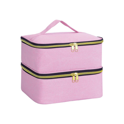 Nail Polish Organizer Double Layer Cosmetic Organizer Bag - Smarsty