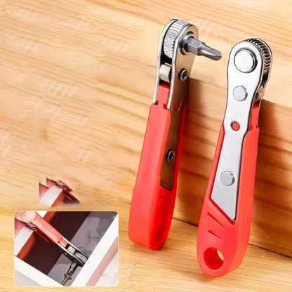 1 Set of Red Multifunctional Screwdriver, Anti Slip Handle, Multifunctional Tool, Suitable for Daily Home Maintenance