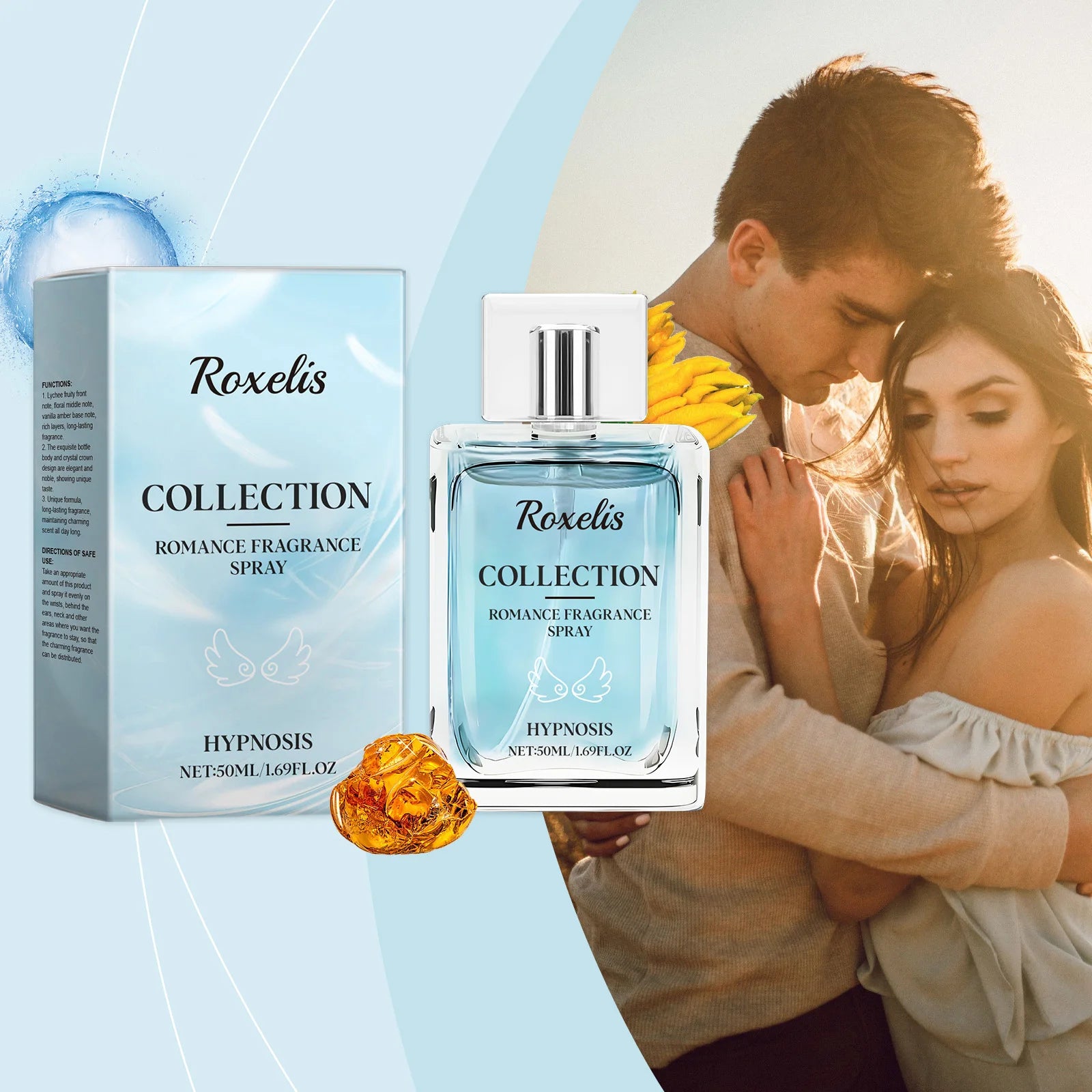 Roxelis Cupid Cologne Perfume Daily Dating Atmosphere Natural Classic Fresh Cologne Long Last Skin-Friendly Charm Rich Perfume