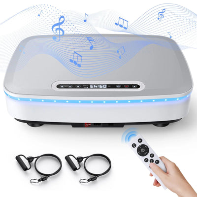 MERACH Vibration Plate Exercise Machine with Light Whole Body Workout Power Vibrate Platform Vibration Plate Lymphatic Drainage - Smarsty