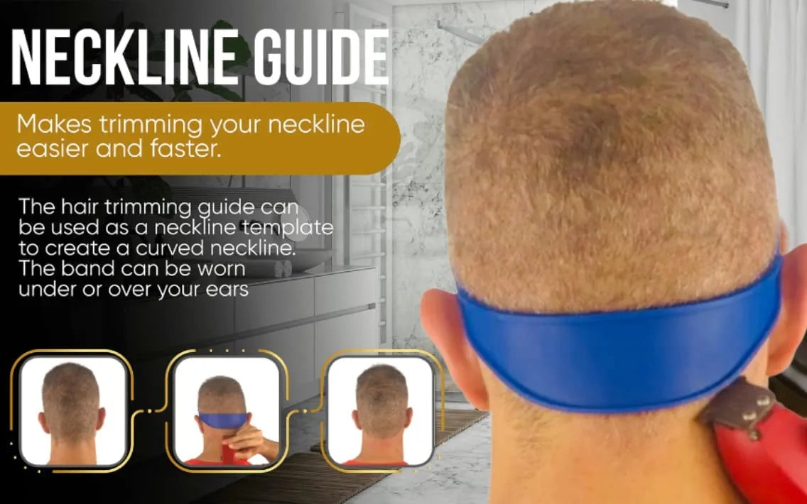 DIY Haircut Guide with Adjustable Silicone Neckline Template - Smarsty