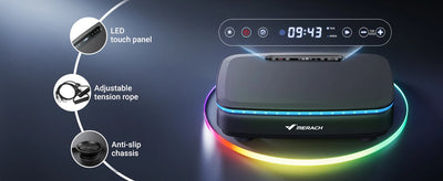 MERACH Vibration Plate Exercise Machine with Light Whole Body Workout Power Vibrate Platform Vibration Plate Lymphatic Drainage - Smarsty