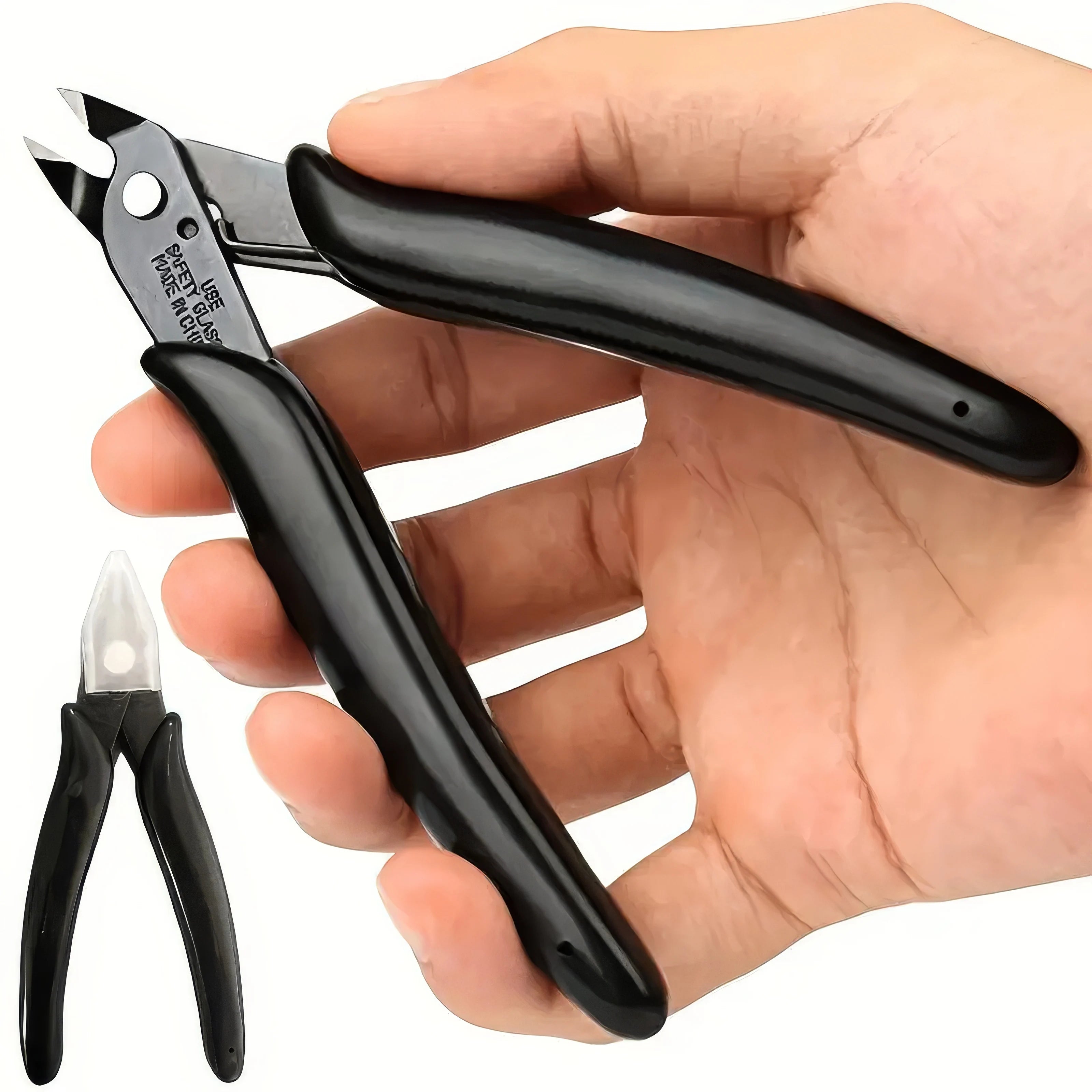 1/2 Piece Carbon Steel Wire Cutter, Black, Non Foldable, Suitable for Craft Wire Cutters, A Must-have Item for Families