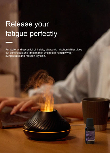 Portable Essential Oil Diffuser with Color Flame Feature - Smarsty