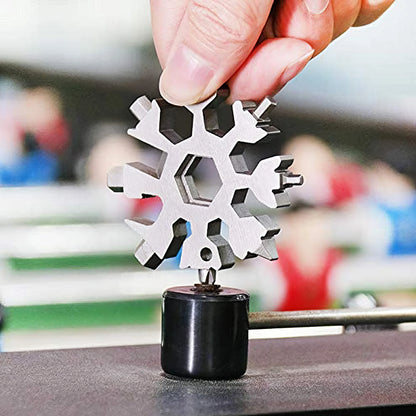 1/2 Snowflake Multi Functional Tool Silver, Durable Structure, Multi Functional Small Tool, Suitable for Camping and Home Use