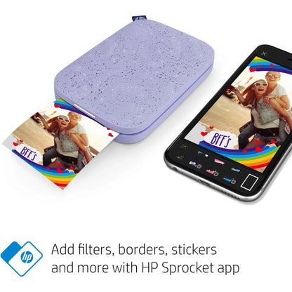 HP Sprocket Portable 2x3" Instant Photo Printer, Prints From iOS or Android Devices