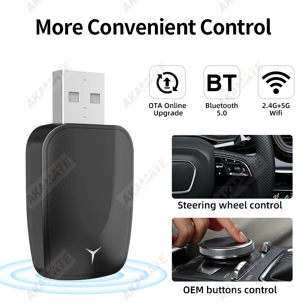Wireless CarPlay Dongle 2 In 1 Android Auto Adapter - Smarsty