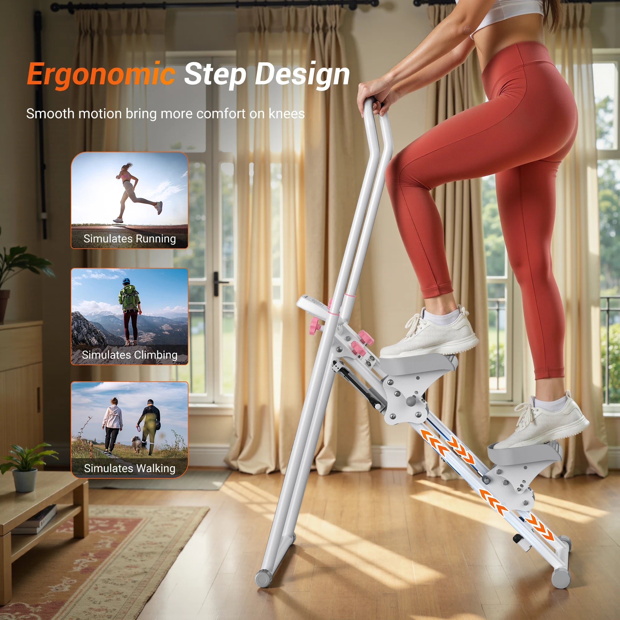 MERACH Stair Stepper for Home Gym Exercise New Version Vertical Climber Machine Full-Body Workout Compact Folding Cardio Stepper