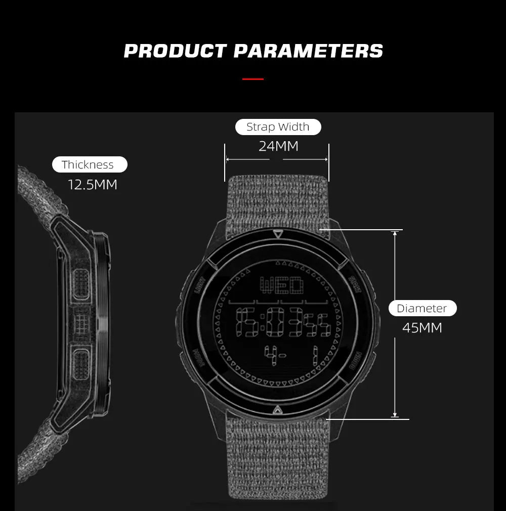 North Edge Alps Men's Waterproof Digital Sports Watch - Smarsty