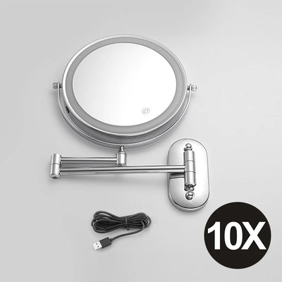 8 Inch Chrome Makeup Mirror with Dual Magnification - Smarsty