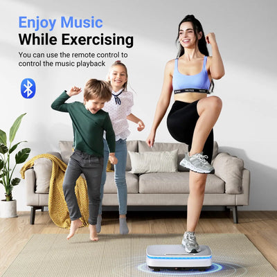 MERACH Vibration Plate Exercise Machine with Light Whole Body Workout Power Vibrate Platform Vibration Plate Lymphatic Drainage - Smarsty
