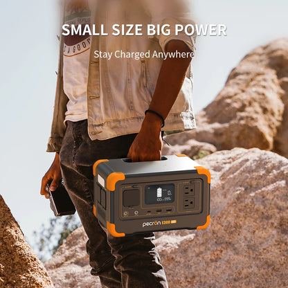 Pecron E300LFP Portable Power Station 600W 288Wh LiFePO4 Battery Solar Generator Power Bank Fast Charging for Home , RV, Camping by Smarsty