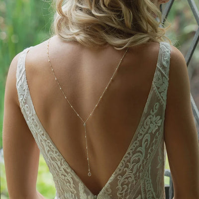 Elegant Pearl Back Chain Jewelry for Brides - Smarsty