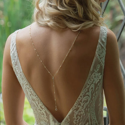 Elegant Pearl Back Chain Jewelry for Brides - Smarsty