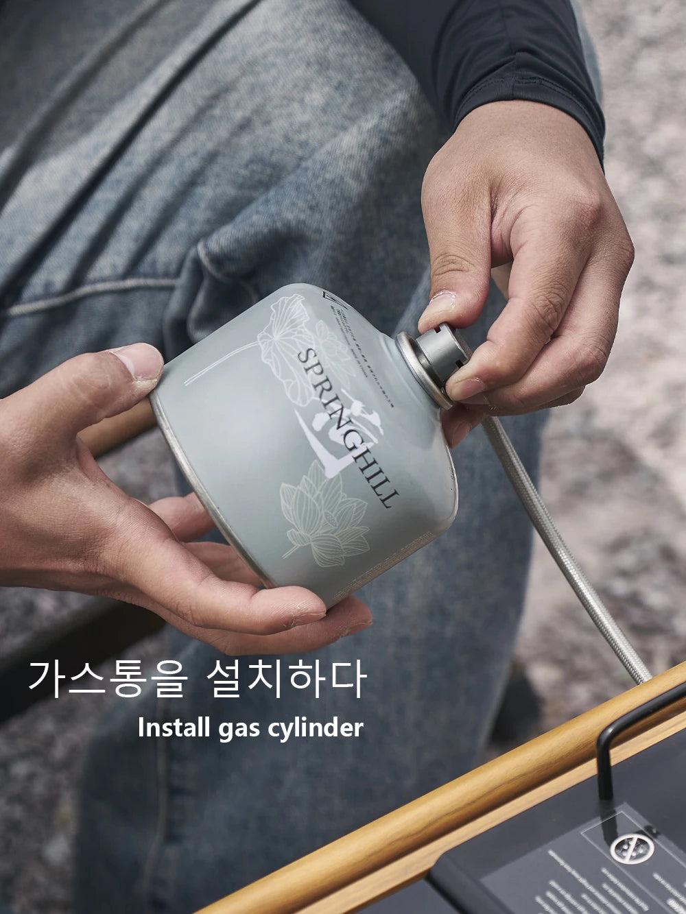 Pandatour Outdoor IGT Camping Stove Durable Copper Head Easy Equiped One-Touch One lick Ignite Table Stove Tourism Cooker Stove