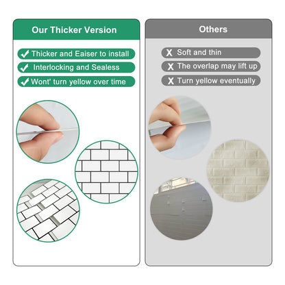 Peel and Stick 3D Brick Wall Stickers for Easy Home Decor - Smarsty
