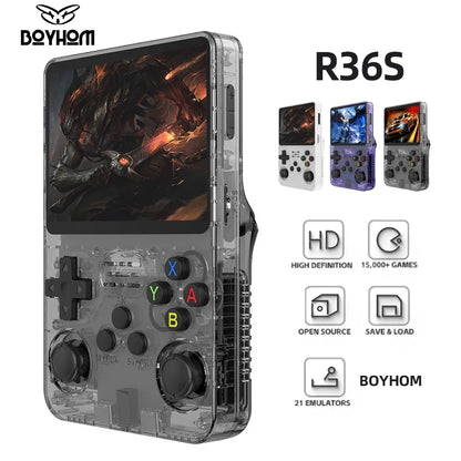 128G R36S Retro Handheld Video Game Console Linux System 3.5 Inch IPS Screen R35s Pro Portable Pocket Video Player 64GB Games - Smarsty