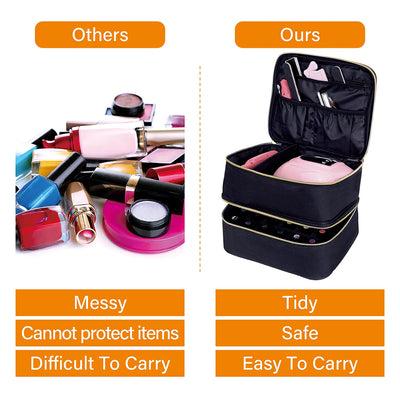 Nail Polish Organizer Double Layer Cosmetic Organizer Bag - Smarsty