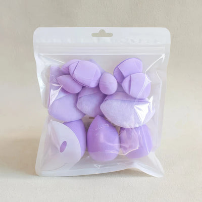 1 Set of Beauty Egg Set, Dark Purple, Triangular and Beauty Egg Sponge, Suitable for Concealer, Powder, Foundation Make-up