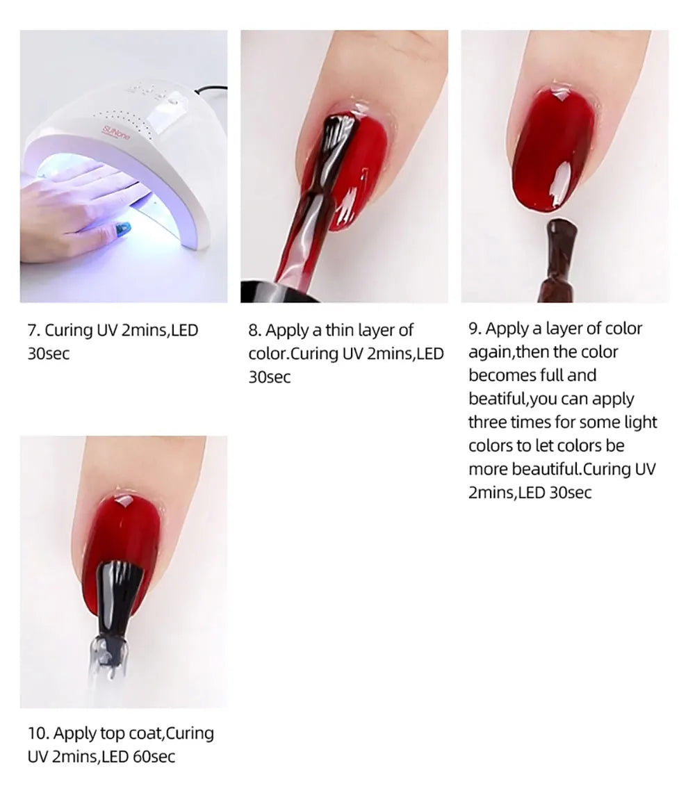 Vendeeni 6 Colors Magnetic Cat Eye Nail Polish Set - Smarsty