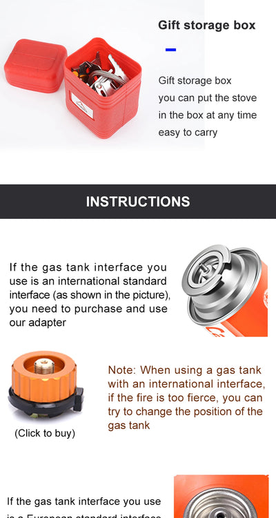 Widesea Camping Gas Stove Outdoor Tourist Burner Strong Fire Heater Tourism Cooker Survival Furnace Supplies Equipment Picnic by Smarsty