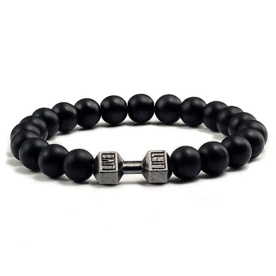 Natural Stone Dumbbell Bead Bracelet for Energy and Style - Smarsty
