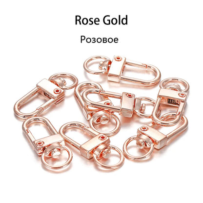 Rotating Lobster Clasps Gold Rhodium Secure 10pcs Pack - Smarsty