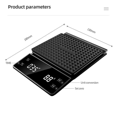 Digital Coffee Scale with Timer and LCD Display - Smarsty